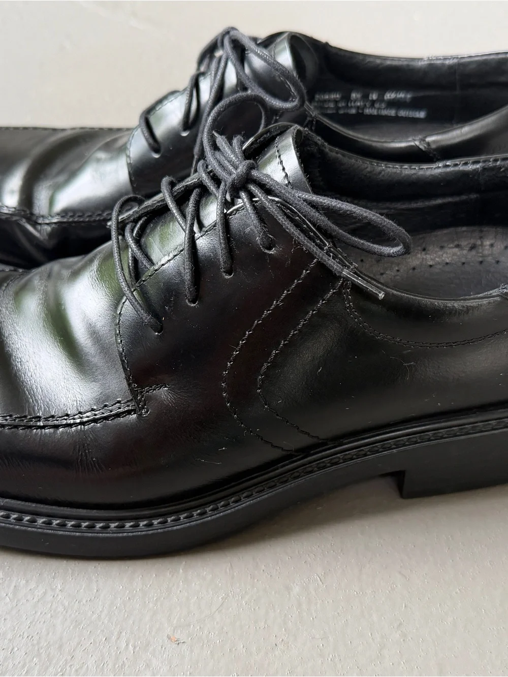 b.o.c. Black Leather Lace-Up Derby Shoes